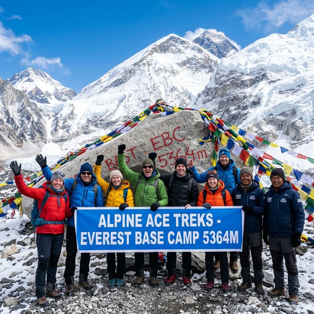 Alpine Ace Trekkers at Everest Base Camp